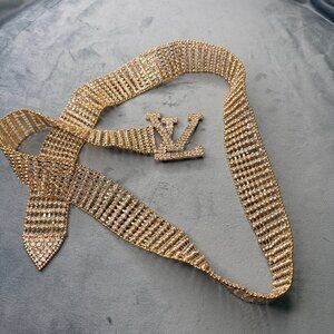 Rhinestone LV Belt